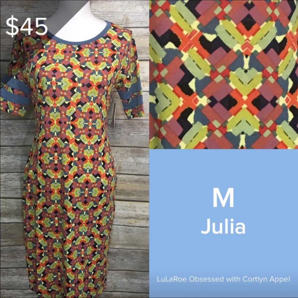 LuLaRoe Julia 3 Quarter Length Dress